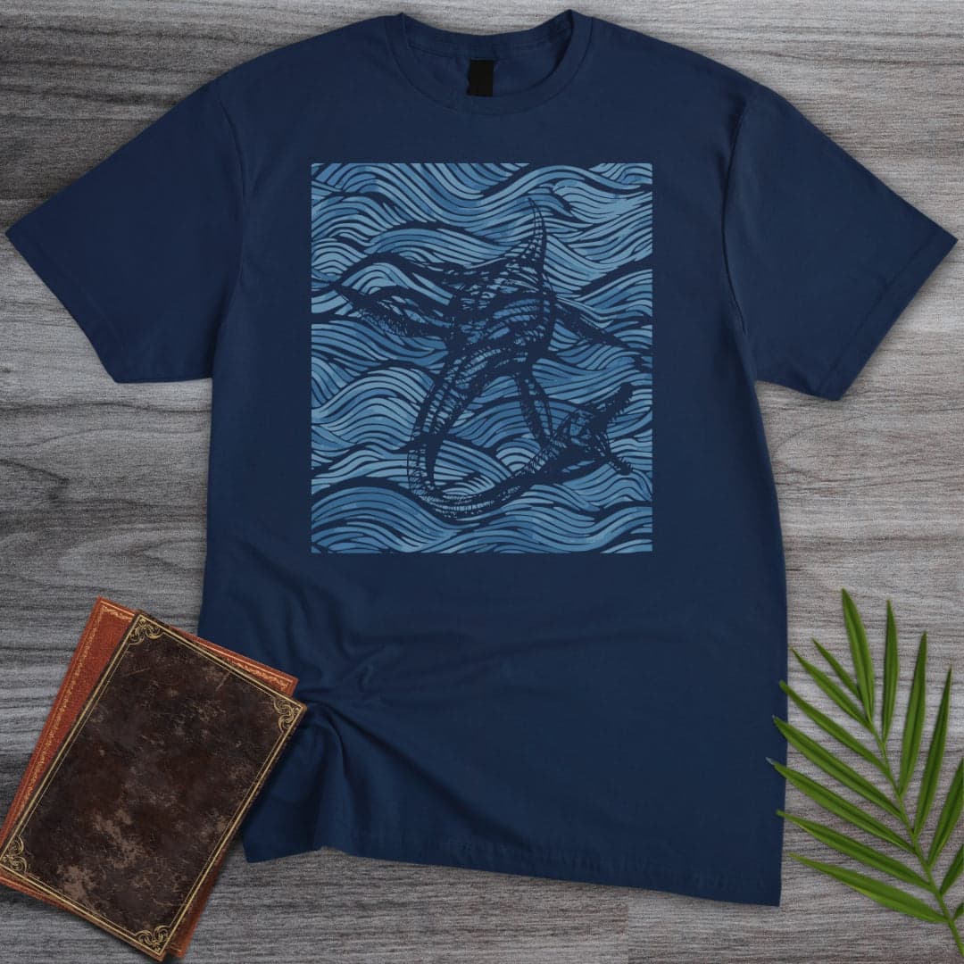 T-Shirt Navy / S Tides of the Ancient Plesiosaurus T-Shirt (Alex 埃里克斯)