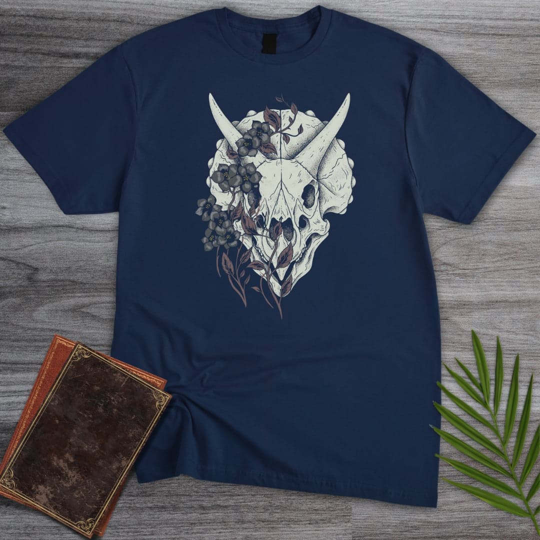 T-Shirt Navy / S Triceratops Botanical Relic T-Shirt