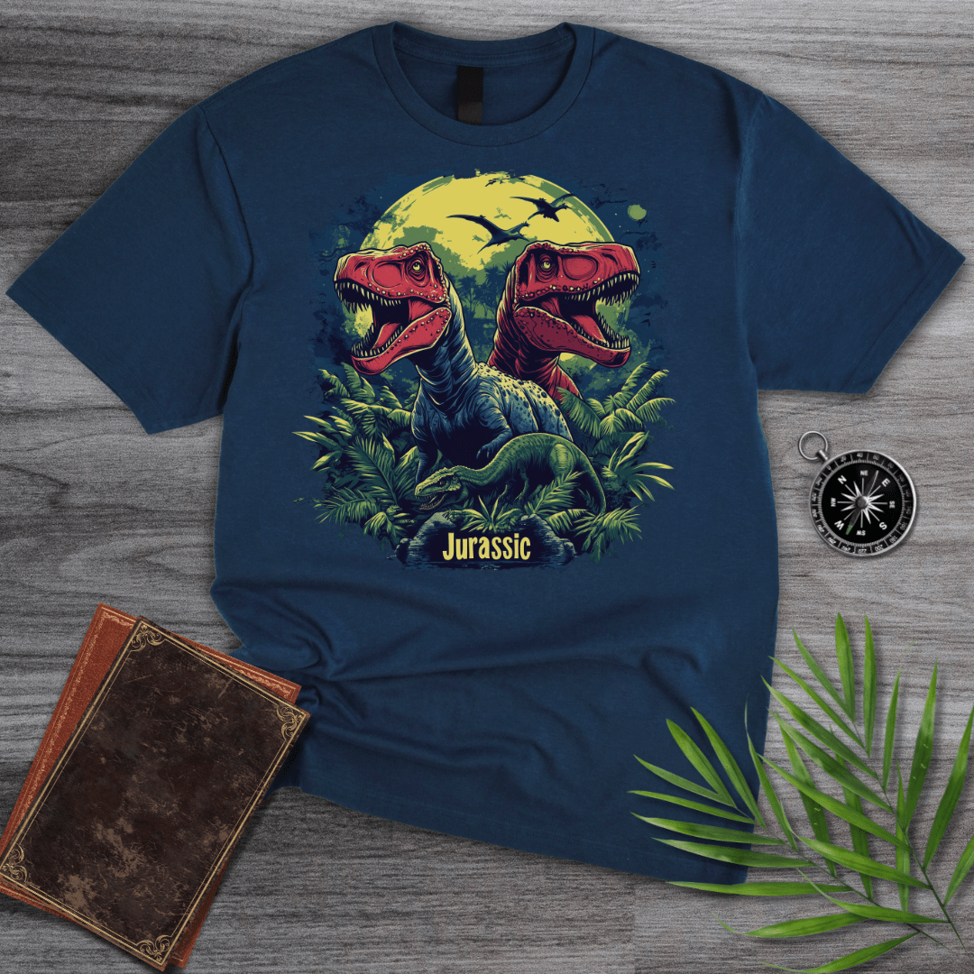 T-Shirt Navy / S Twin Jurassic Jungle T-REX T-Shirt