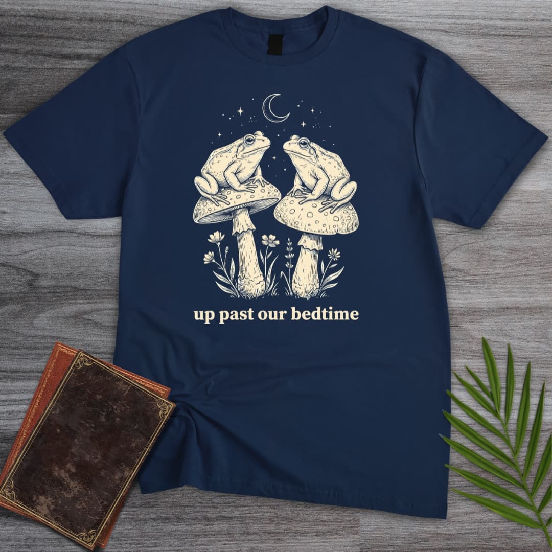 T-Shirt Navy / S Up Past Our Bedtime Frogs T-Shirt