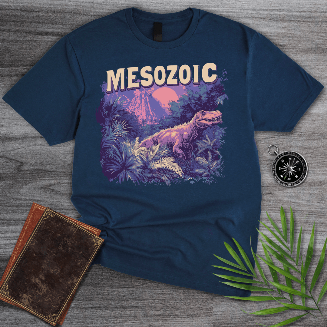 T-Shirt Navy / S Vibrant Mesozoic Jungle Exploration