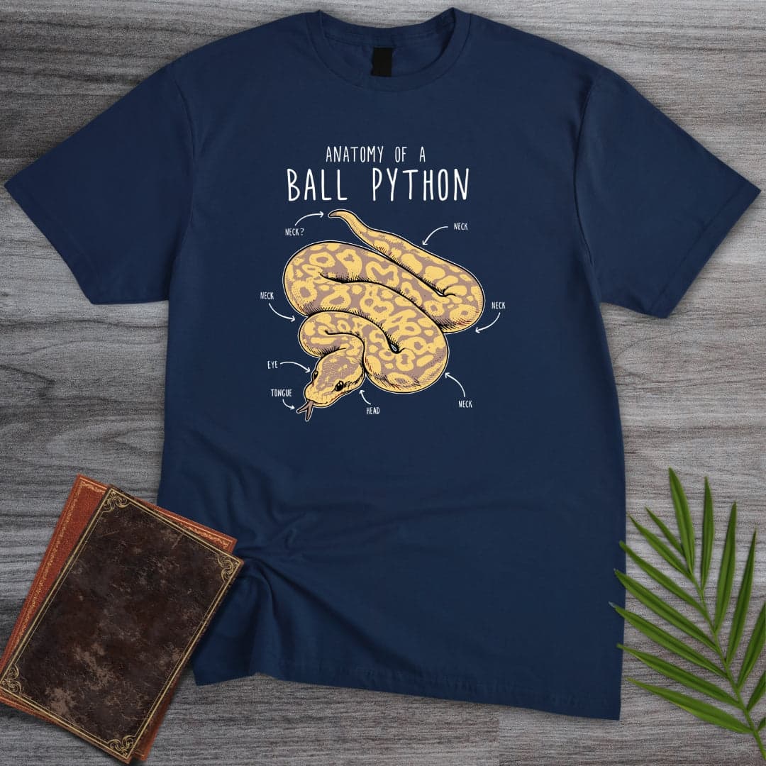 T-Shirt Navy / S Vintage Banana Ball Python Anatomy T-Shirt