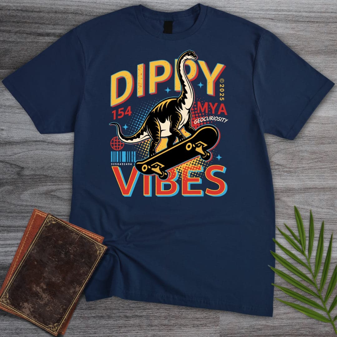 T-Shirt Navy / S Vintage Dippy Vibes T-Shirt
