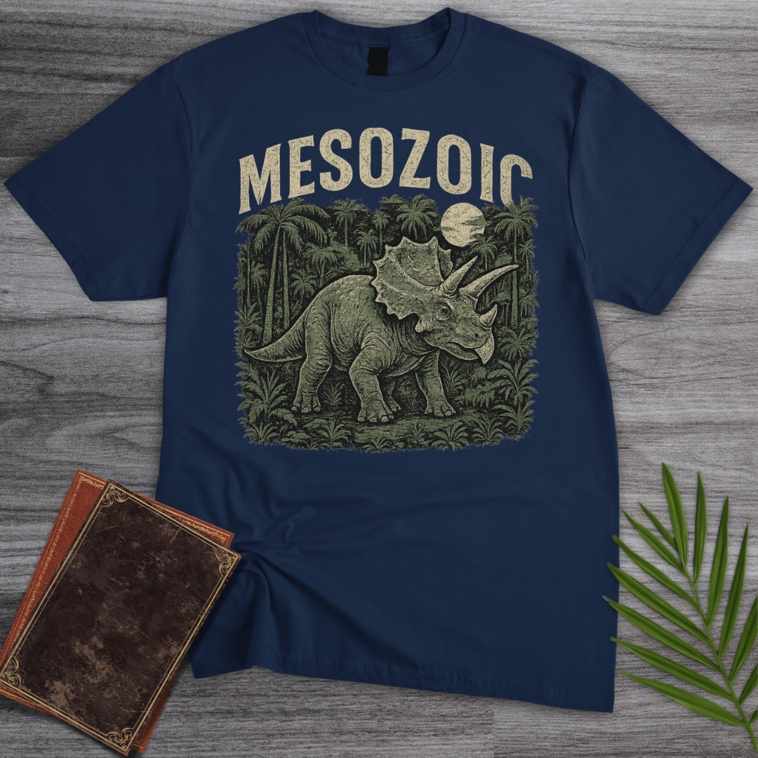 T-Shirt Navy / S Vintage Mesozoic Horned Titan T-Shirt