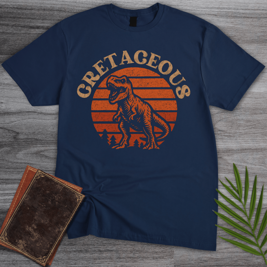 T-Shirt Navy / S Vintage Retro Cretaceous Sunset T-Shirt