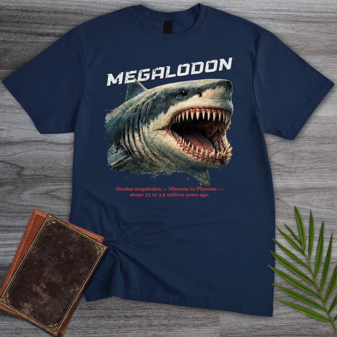 T-Shirt Navy / S Vintage Streetwear Megalodon T-Shirt