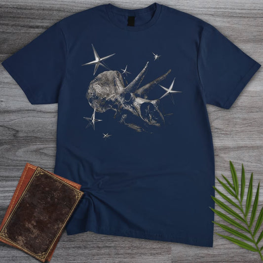 T-Shirt Navy / S Vintage Y2K Triceratops Skull T-Shirt