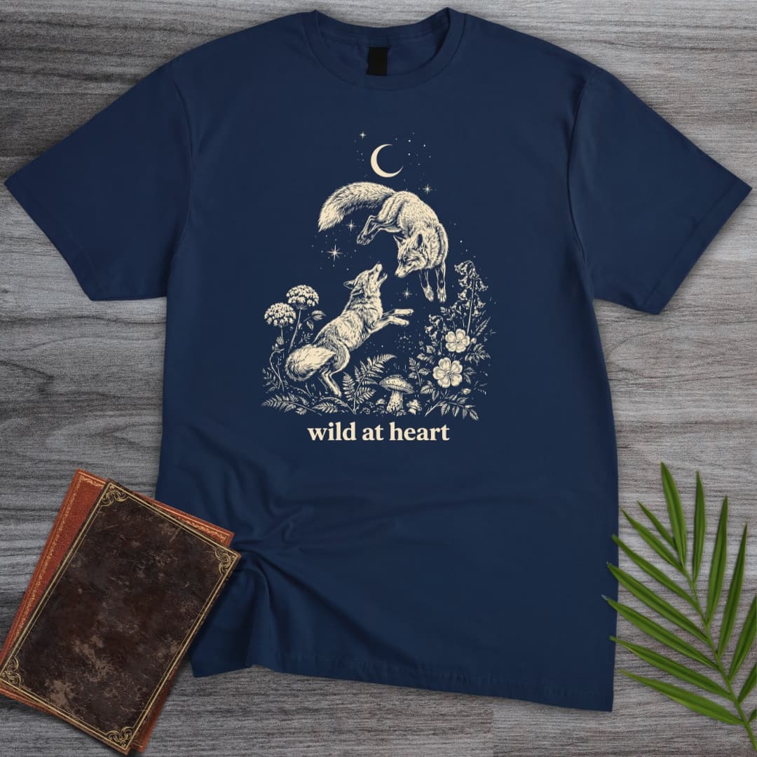 T-Shirt Navy / S Wild At Heart Foxes T-Shirt