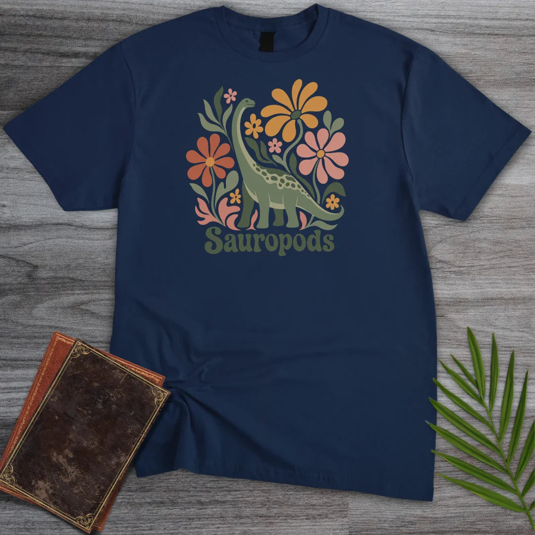 T-Shirt Navy / S Wild Bloom Sauropods T-Shirt