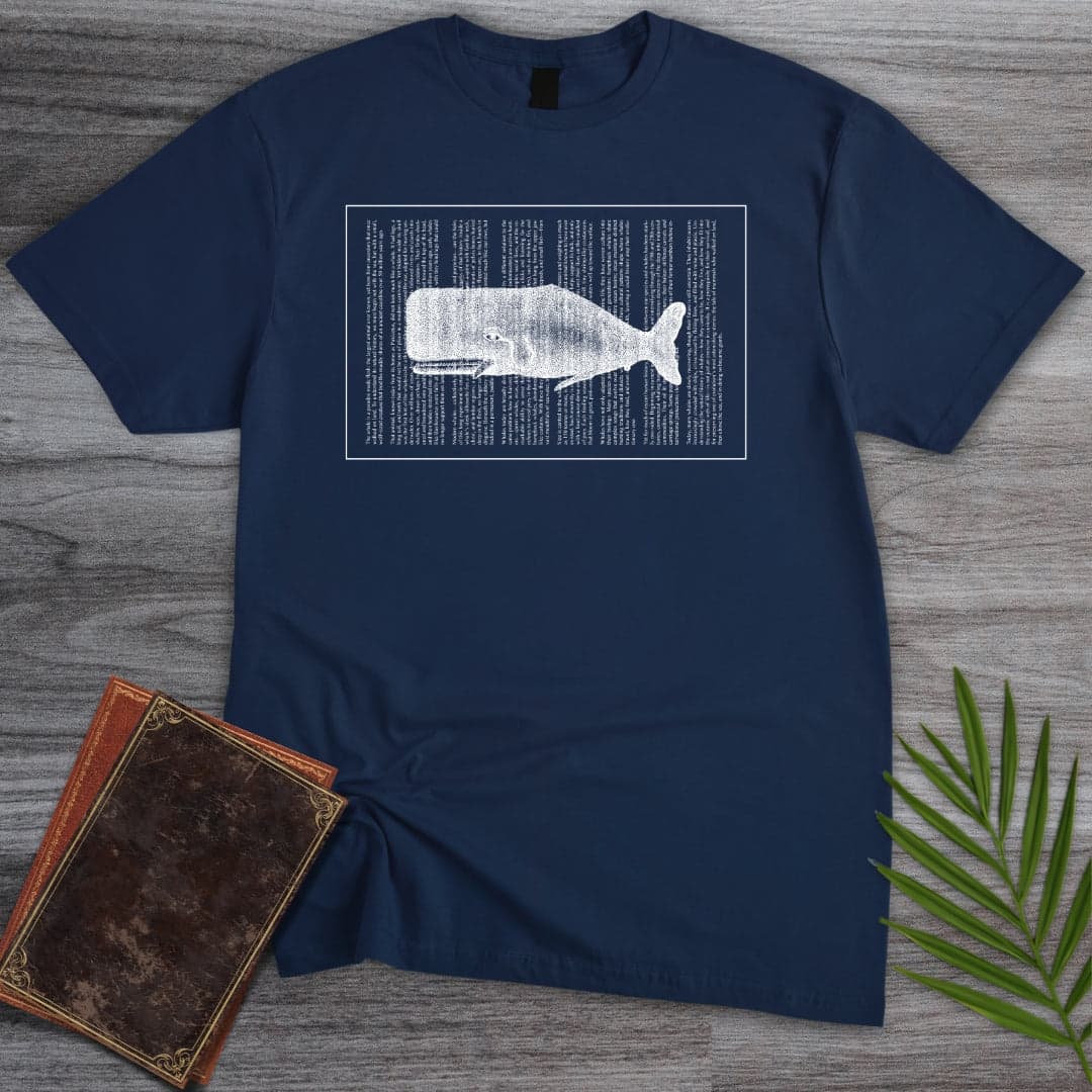 T-Shirt Navy / S Written Whale T-Shirt