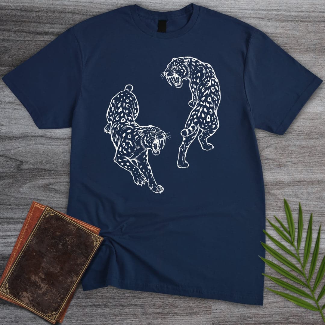 T-Shirt Navy / S Yin-Yang Sabre Toothed Tiger T-Shirt