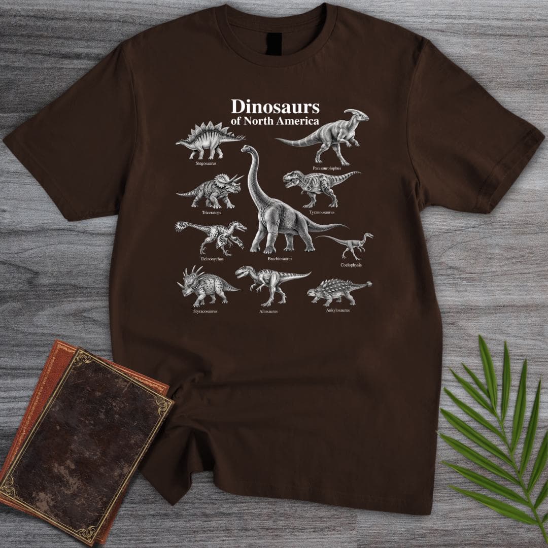 T-Shirt S / Dark Chocolate Dinosaurs of North America T-Shirt