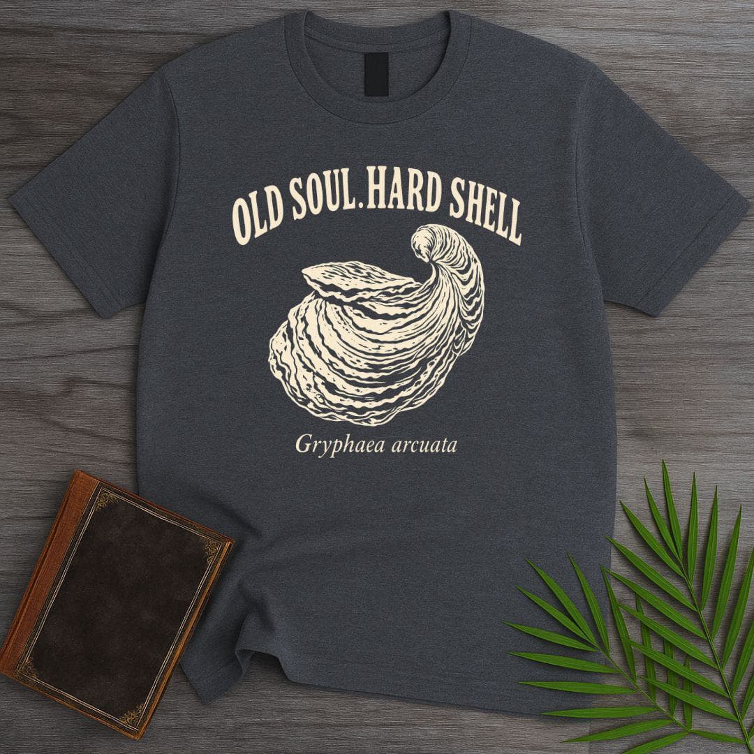 T-Shirt S / Dark Heather Old Soul Hard Shell Gryphaea arcuata T-Shirt