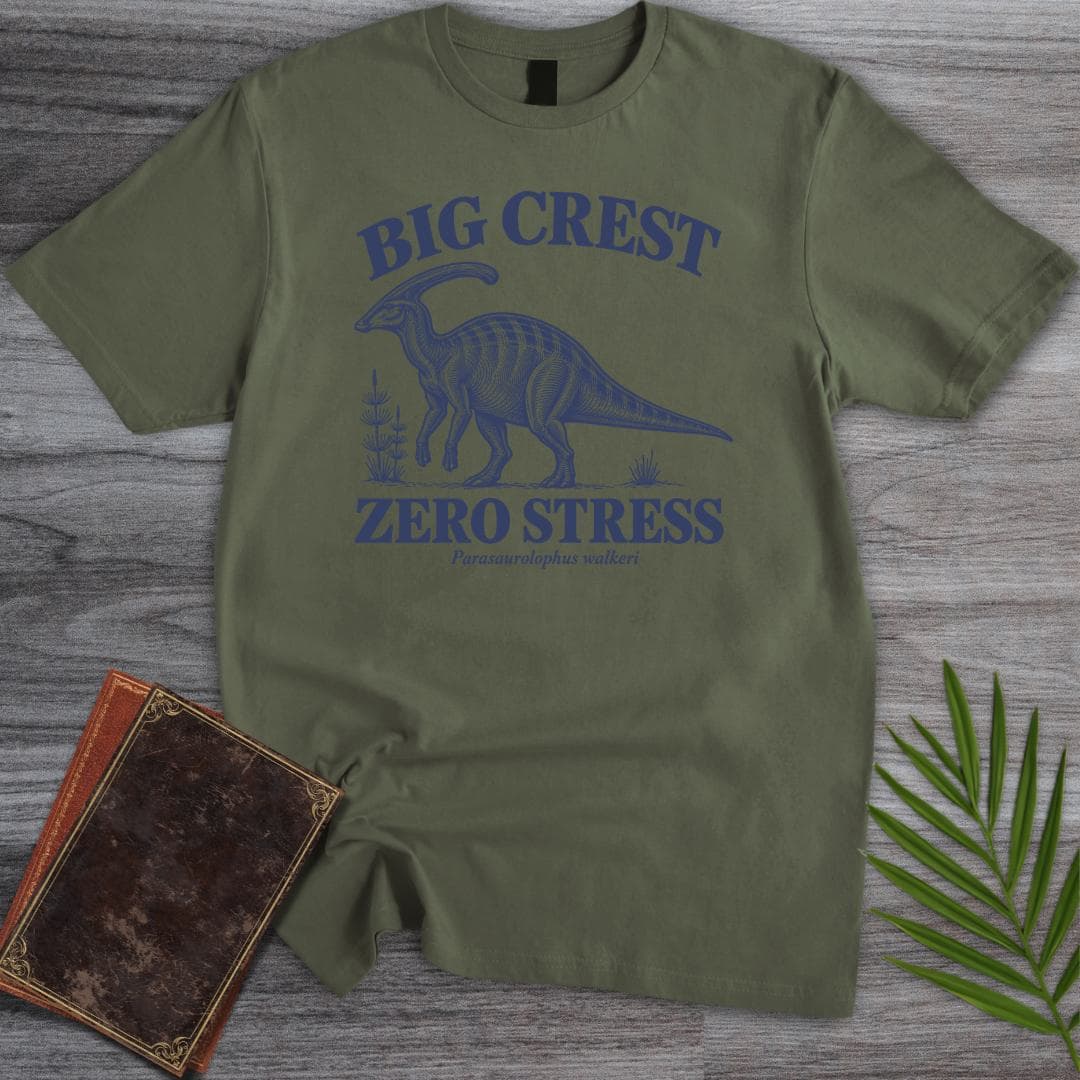 T-Shirt S / Military Green Big Crest Zero Stress T-Shirt