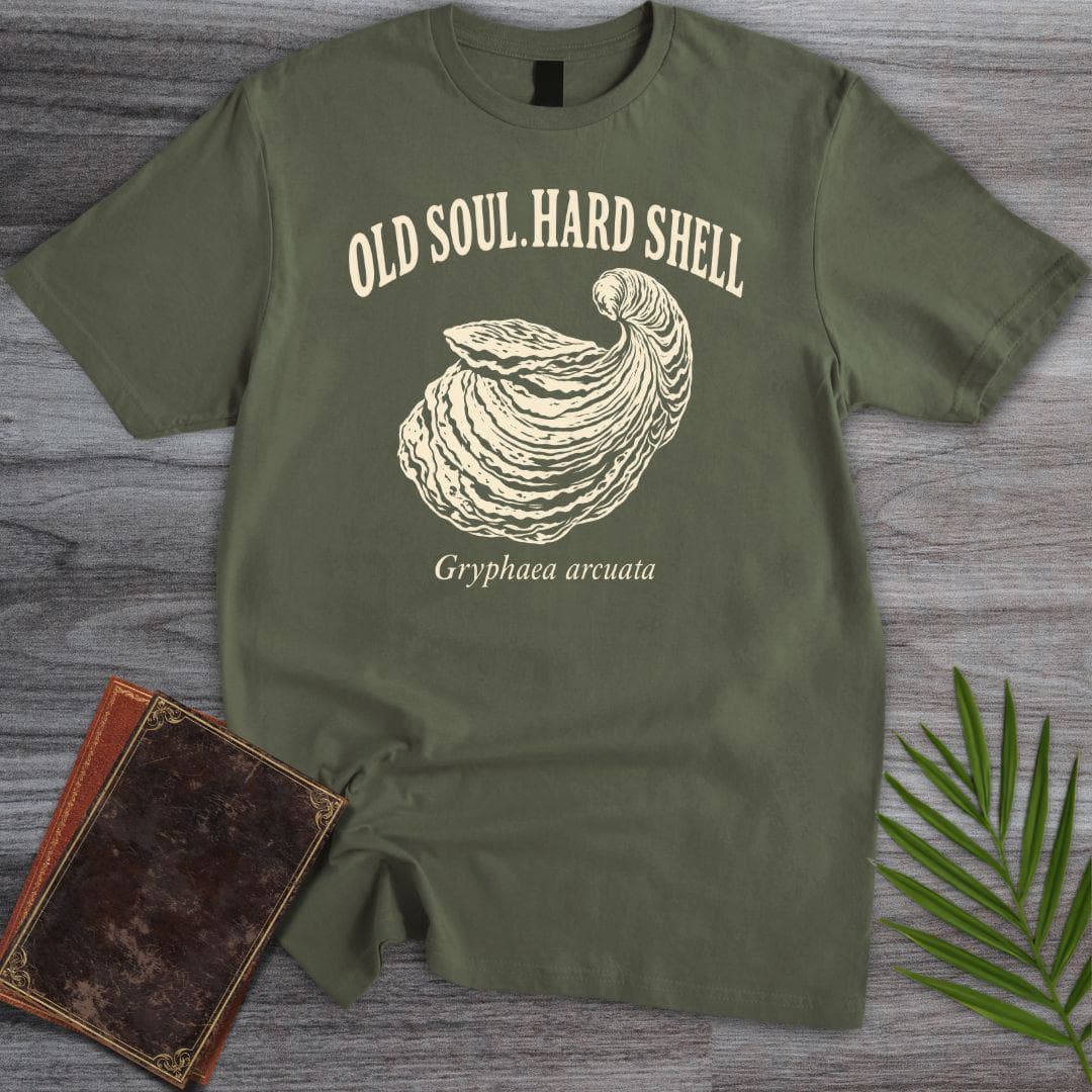 T-Shirt S / Military Green Old Soul Hard Shell Gryphaea arcuata T-Shirt