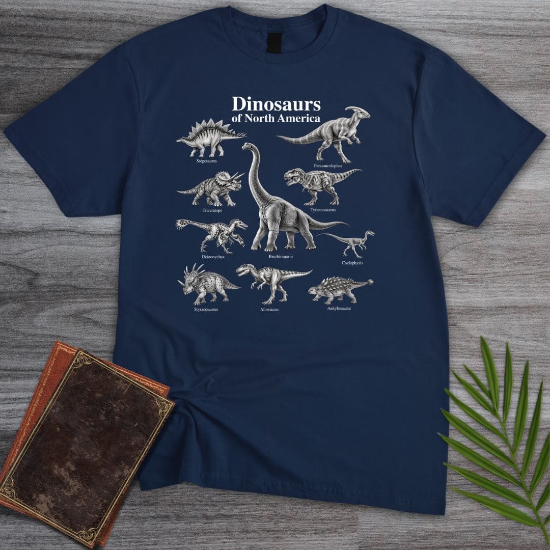 T-Shirt S / Navy Dinosaurs of North America T-Shirt