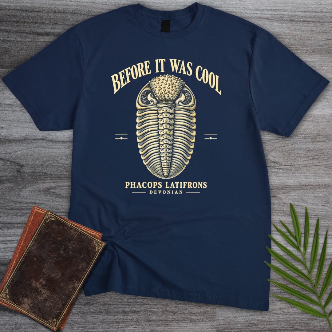 T-Shirt S / Navy Vintage Phacops Trilobite T-Shirt