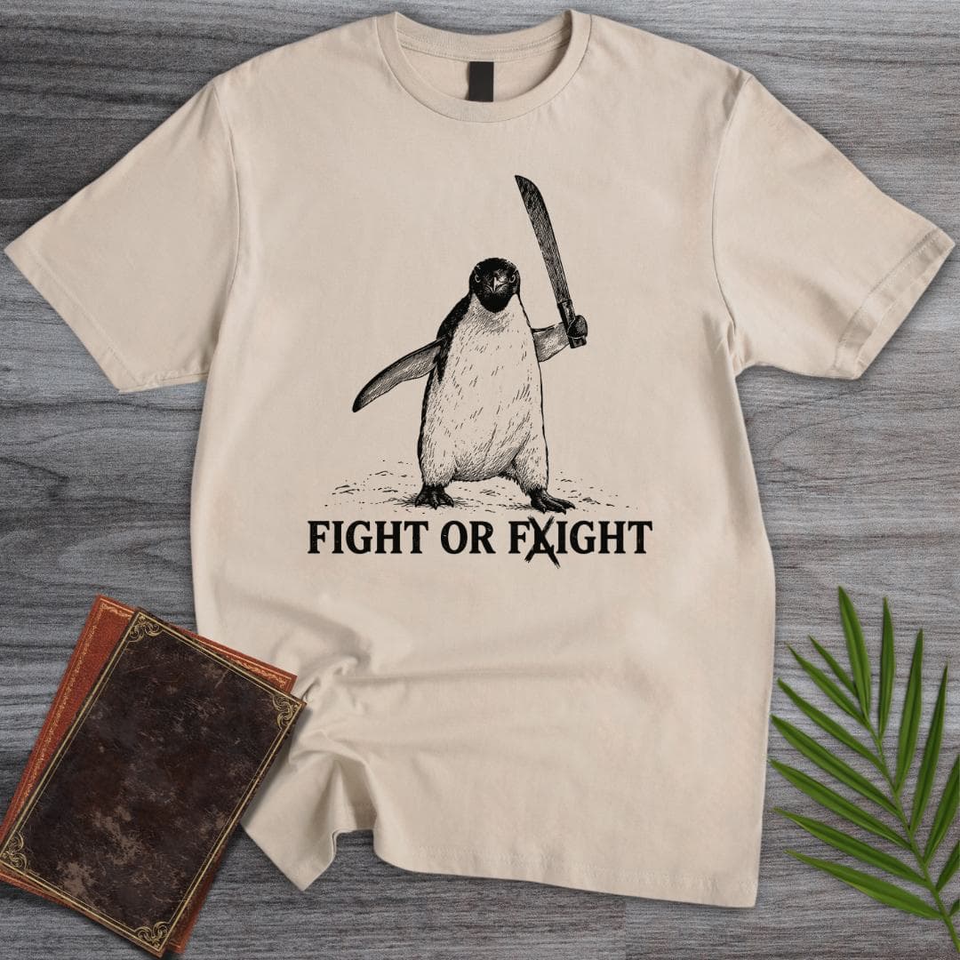 T-Shirt S / Sand Penguin Fight or Fight T-Shirt