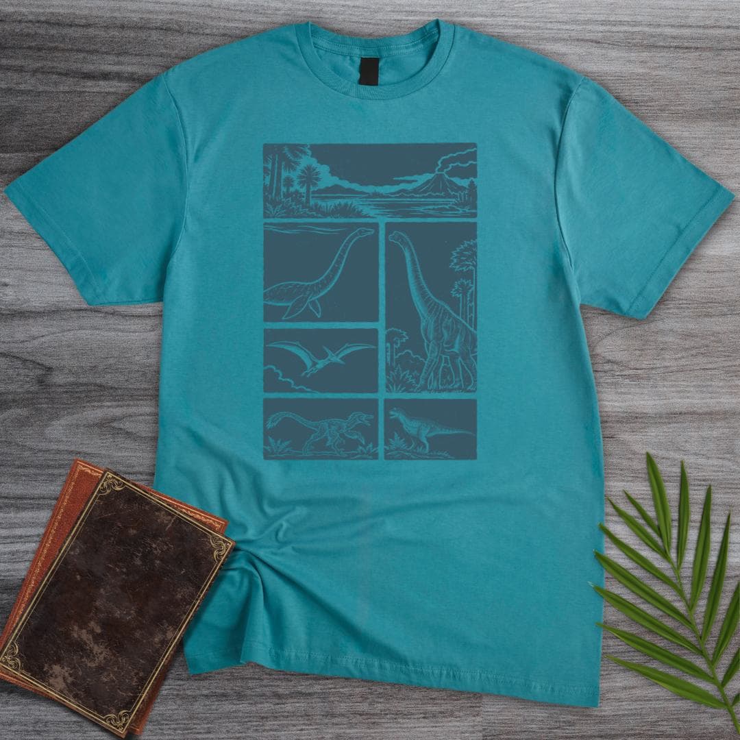 T-Shirt S / Tropical Blue Blocks of the Mesozoic T-Shirt