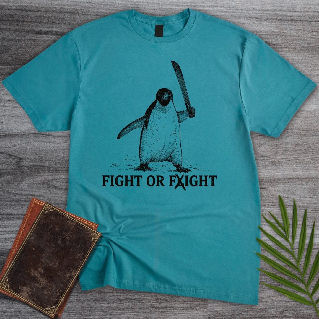 T-Shirt S / Tropical Blue Penguin Fight or Fight T-Shirt