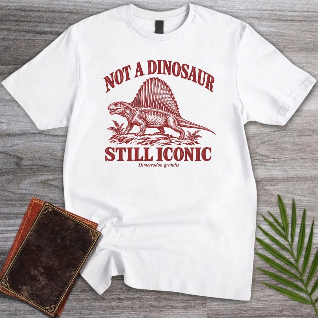 T-Shirt S / White Dimetrodon – Prehistoric but Not a Dinosaur T-Shirt
