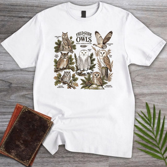 T-Shirt S / White Field Guide to Owls T-Shirt