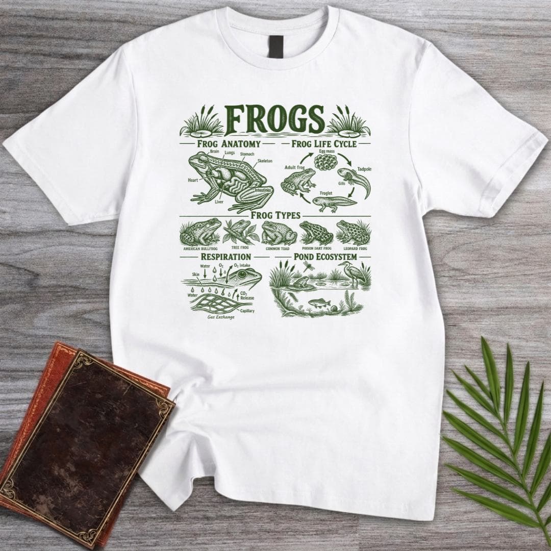 T-Shirt S / White Frog Infographic T-Shirt