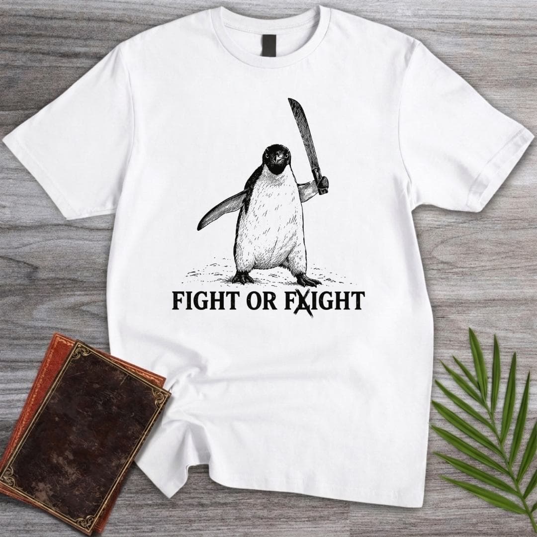 T-Shirt S / White Penguin Fight or Fight T-Shirt