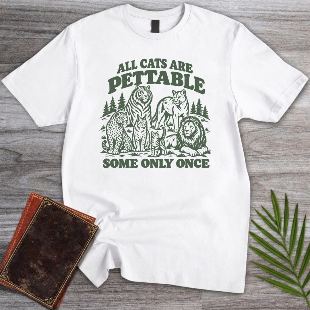 T-Shirt S / White Petting All Cats T-Shirt