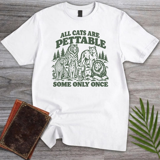 T-Shirt S / White Petting All Cats T-Shirt