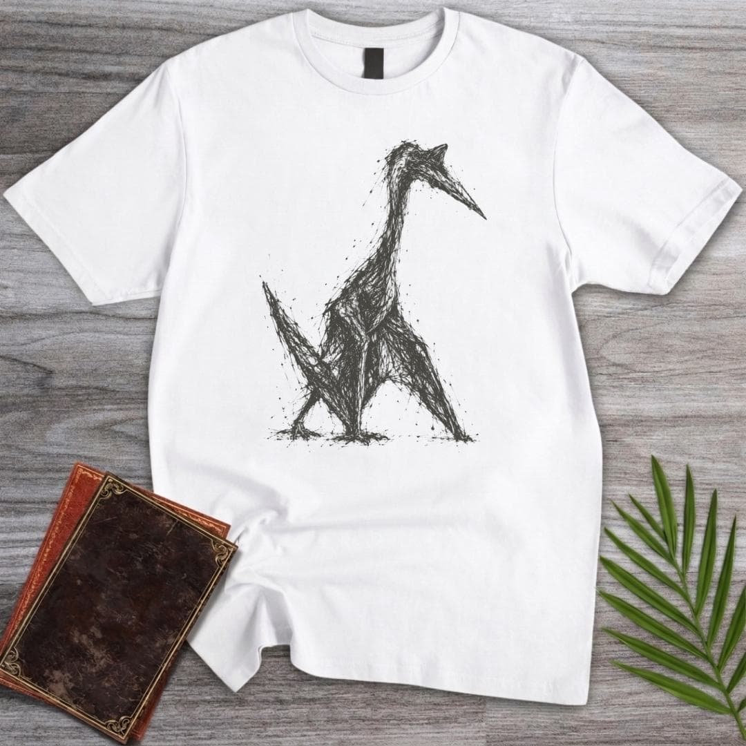 T-Shirt S / White Quetzalcoatlus Sketch T-Shirt