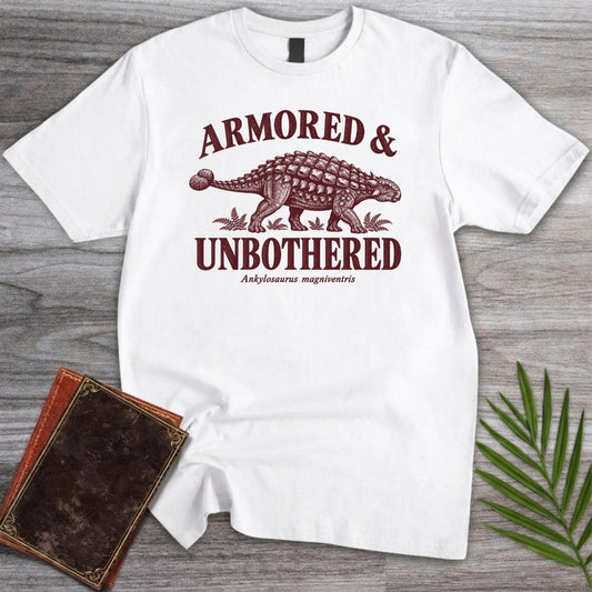T-Shirt S / White Vintage Ankylosaurus - Armored & Unbothered T-Shirt