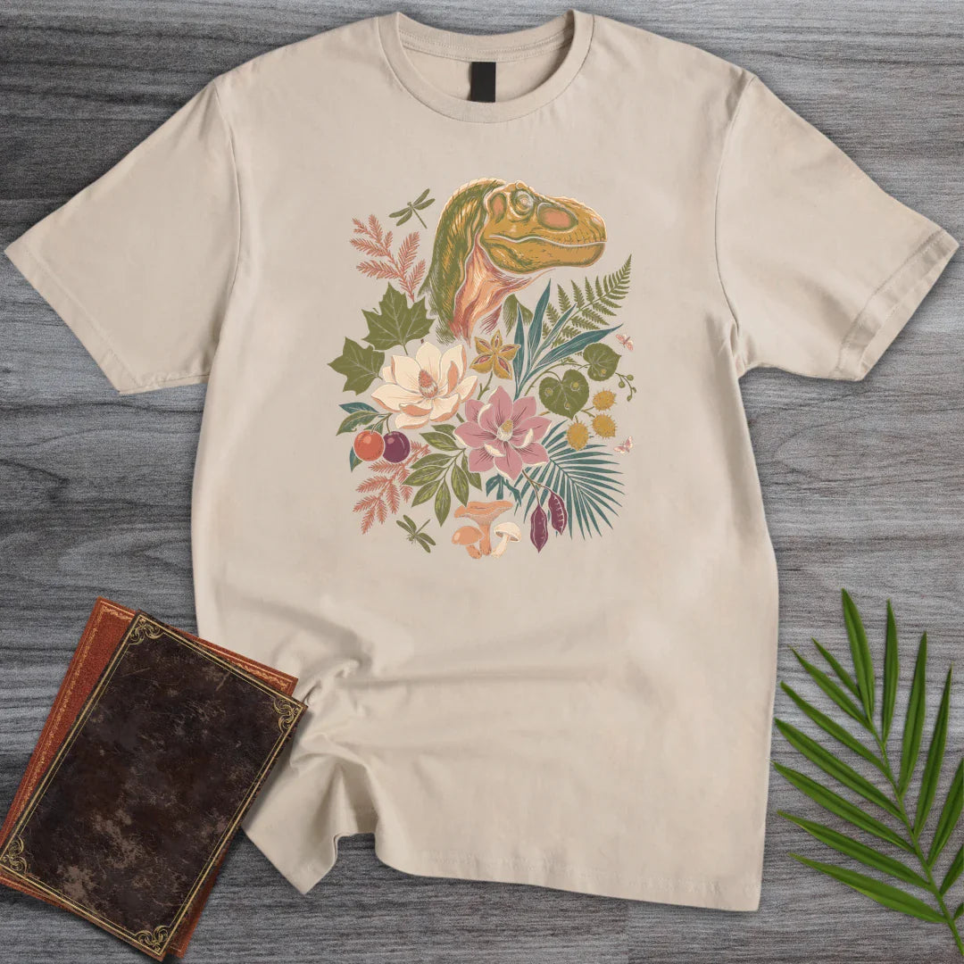 T-Shirt Sand / M Dark Bouquet T-Rex T-Shirt