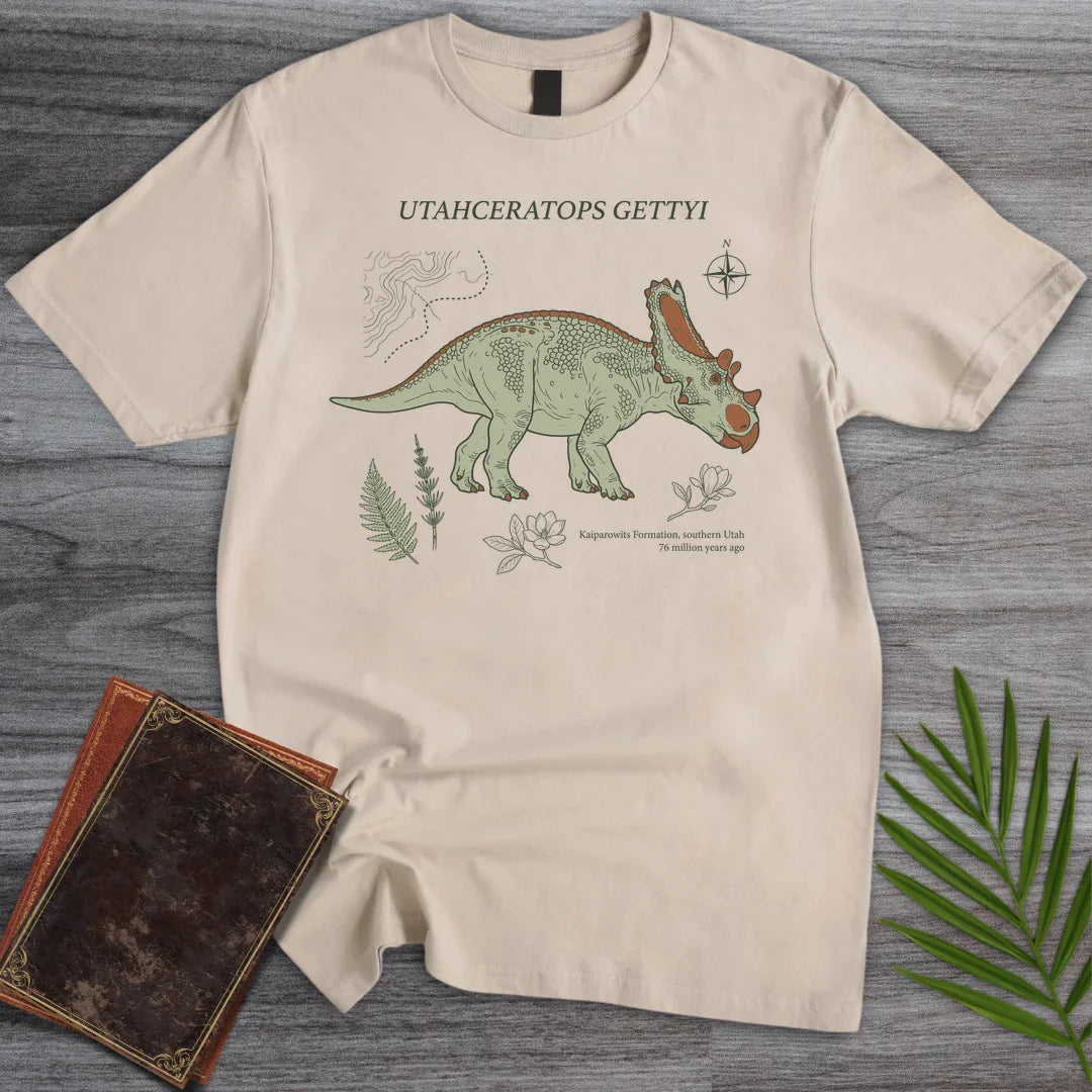 T-Shirt Sand / M Field Notes Utahceratops T-Shirt