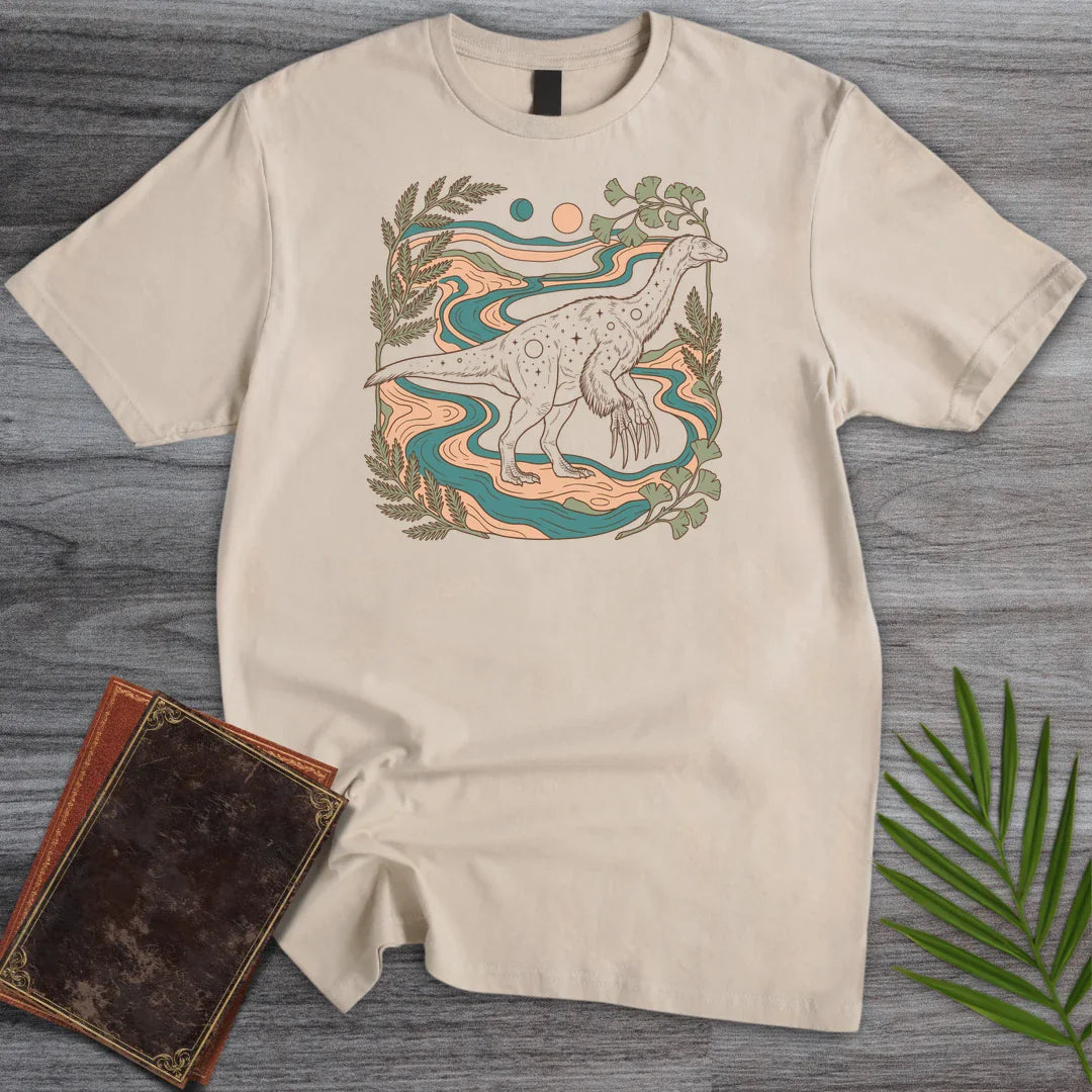 T-Shirt Sand / M Starry River Therizinosaurus T-Shirt