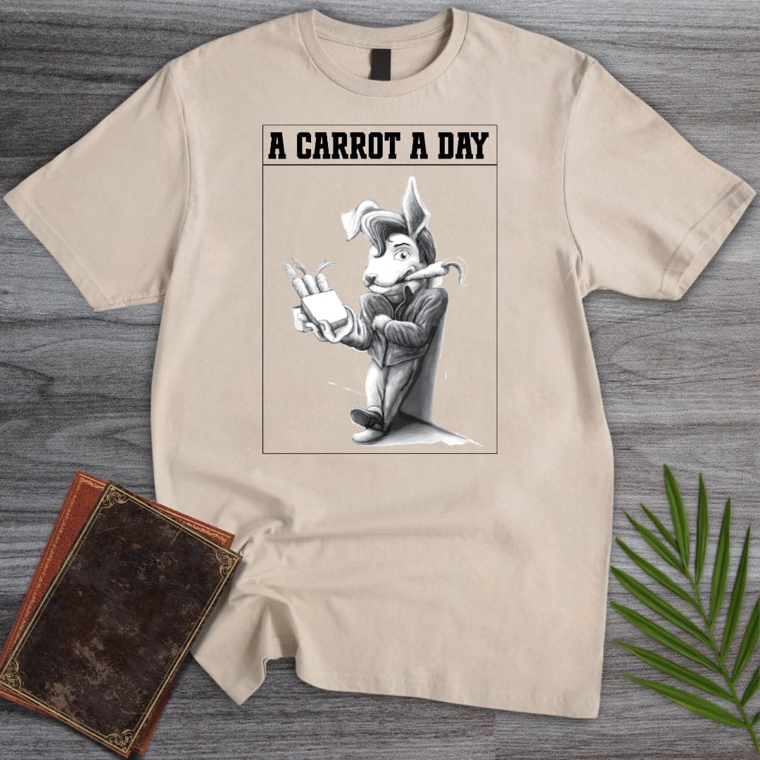 T-Shirt Sand / S A Carrot A Day Rabbit T-Shirt (Doobie)