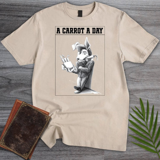 T-Shirt Sand / S A Carrot A Day Rabbit T-Shirt (Doobie)