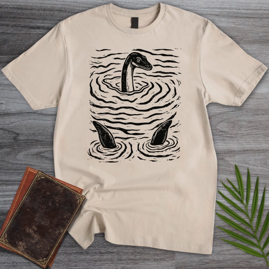 T-Shirt Sand / S A Simple Plesiosaurus Swim T-Shirt