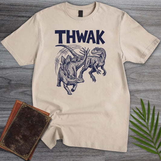 T-Shirt Sand / S Allosaurus vs Stegosaurus THWAK T-Shirt