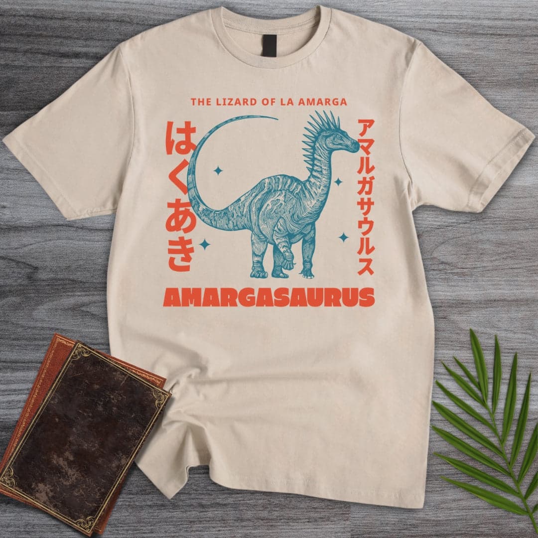 T-Shirt Sand / S Amargasaurus Japanese Vintage T-Shirt