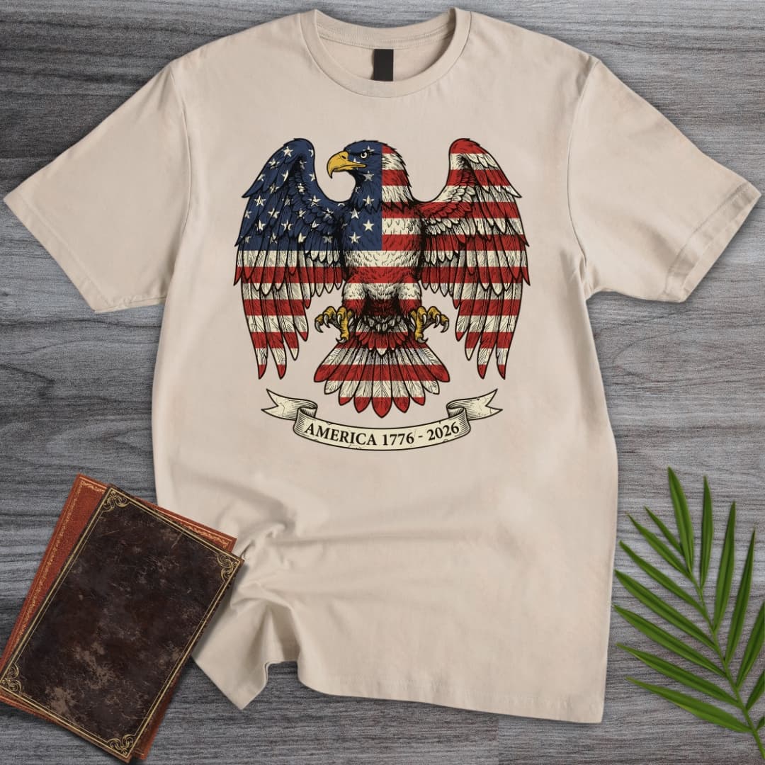 T-Shirt Sand / S Americas 250Th Old Glory Eagle T-Shirt