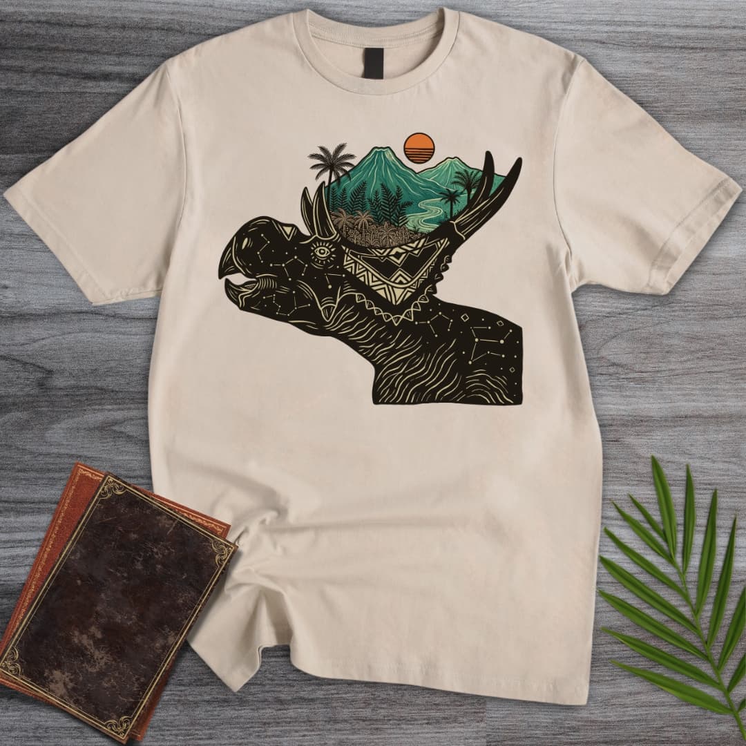T-Shirt Sand / S Ancient  Diabloceratops Wisdom T-Shirt