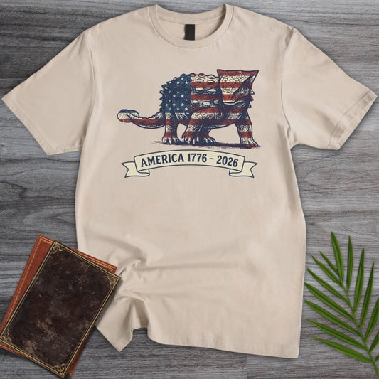 T-Shirt Sand / S Armored Dinosaur Americas 250th T-Shirt