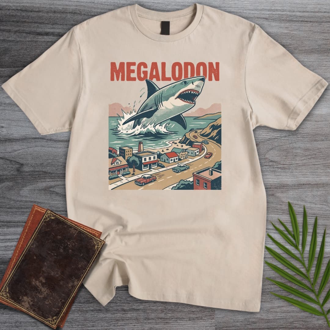 T-Shirt Sand / S Attack of the Megalodon T-Shirt