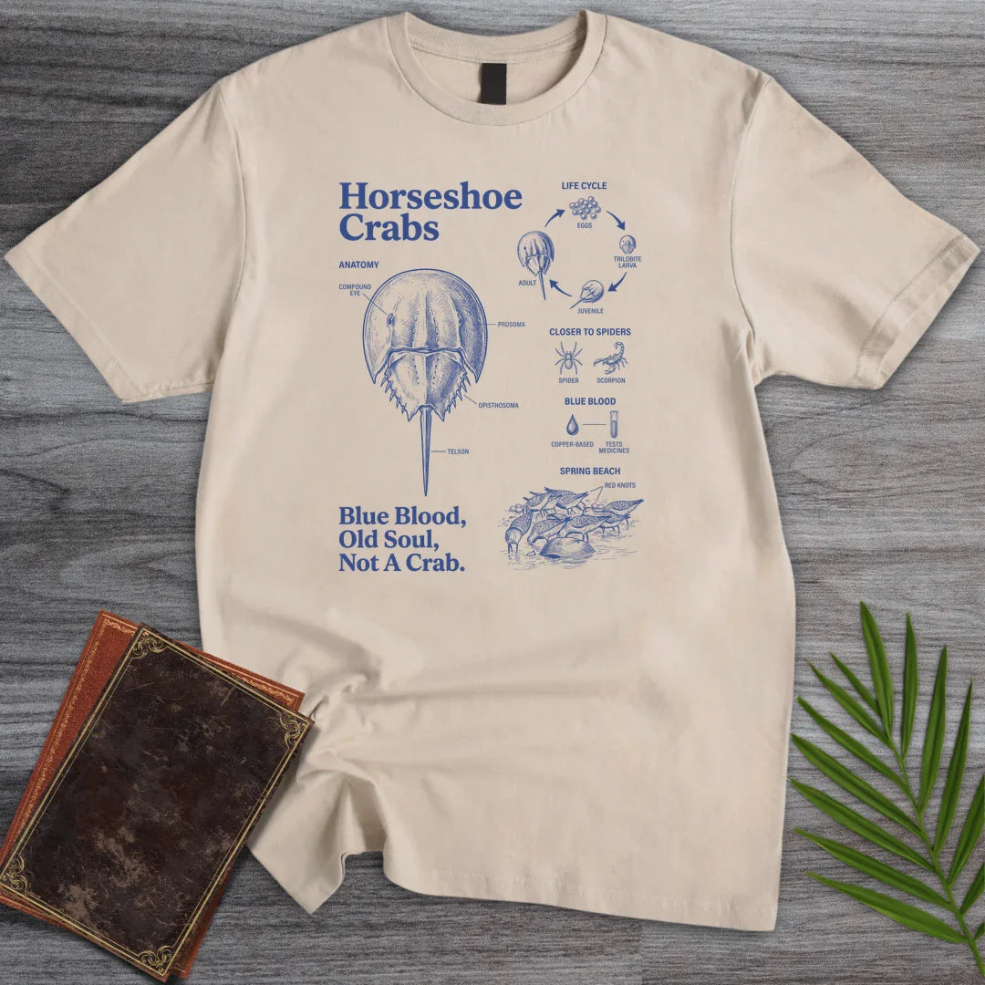 T-Shirt Sand / S Blue Blood Horseshoe Crab T-Shirt