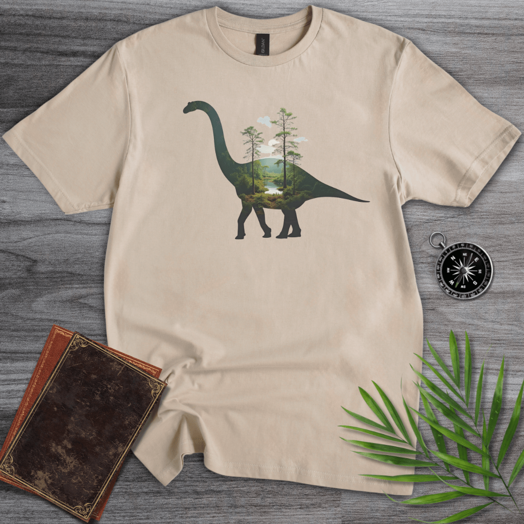 T-Shirt Sand / S Brachiosaurus Environment Silhouette T-Shirt