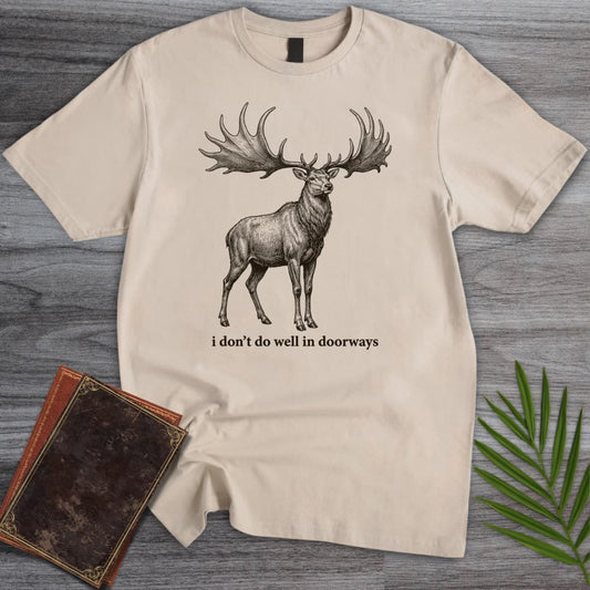 T-Shirt Sand / S Can't Enter Doors T-Shirt