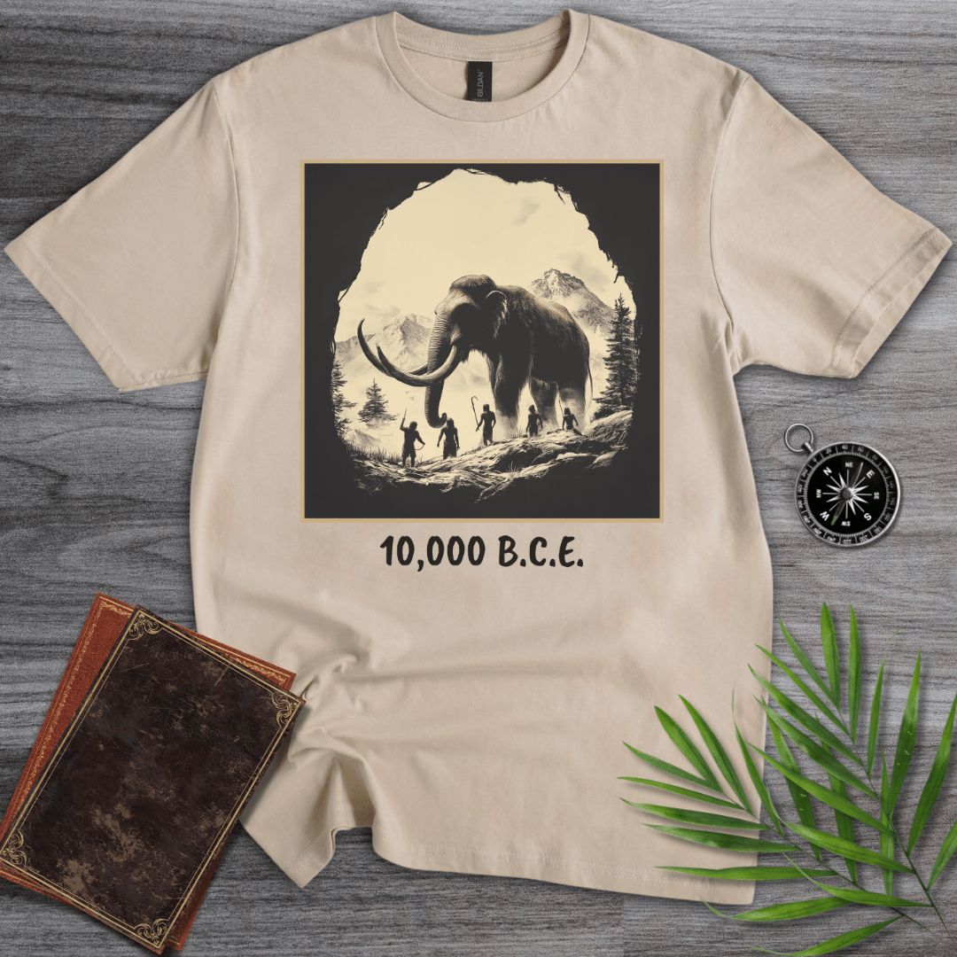 T-Shirt Sand / S Caveman Mammoth 10,000 B.C.E. T-Shirt