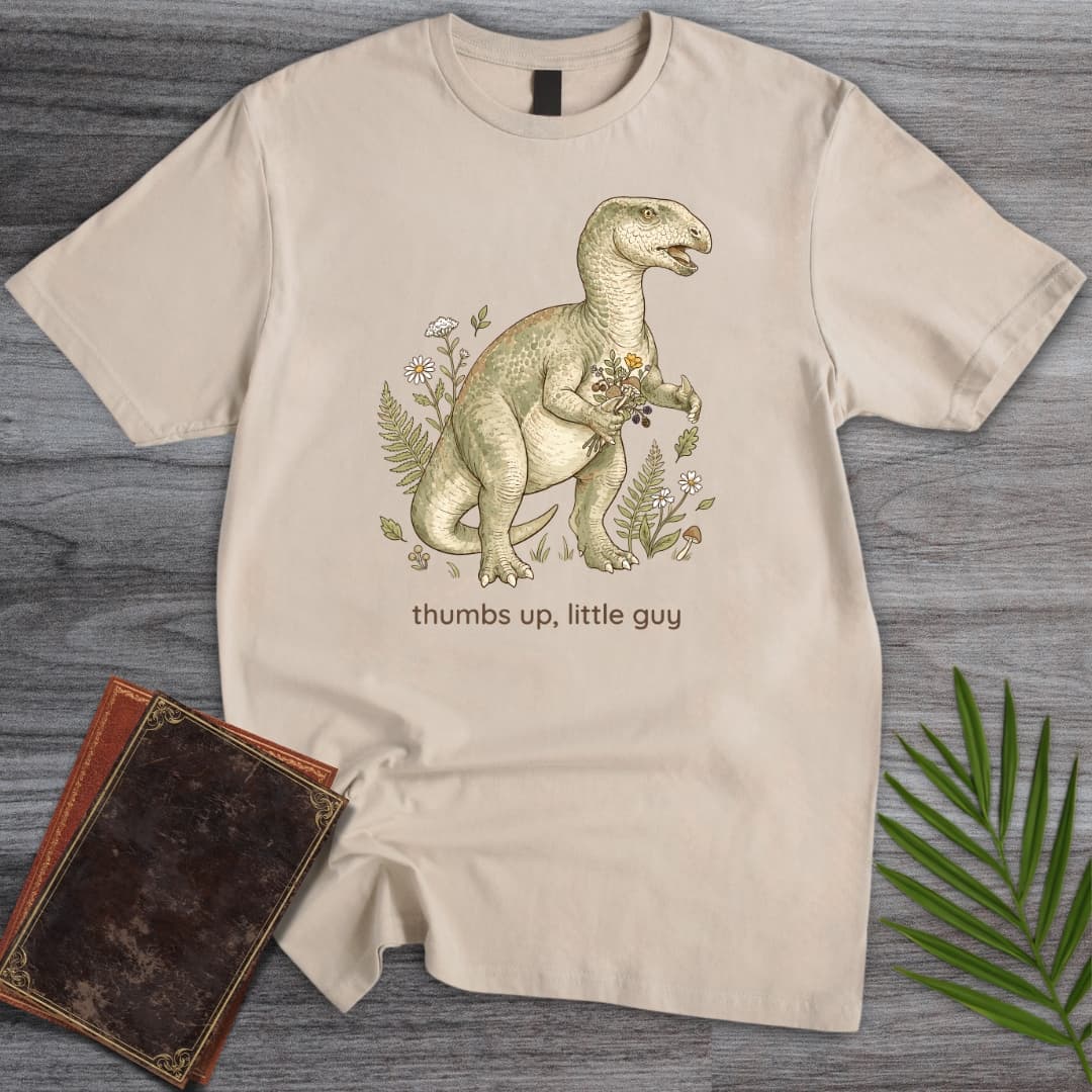 T-Shirt Sand / S Cheerful Iguanodon T-Shirt