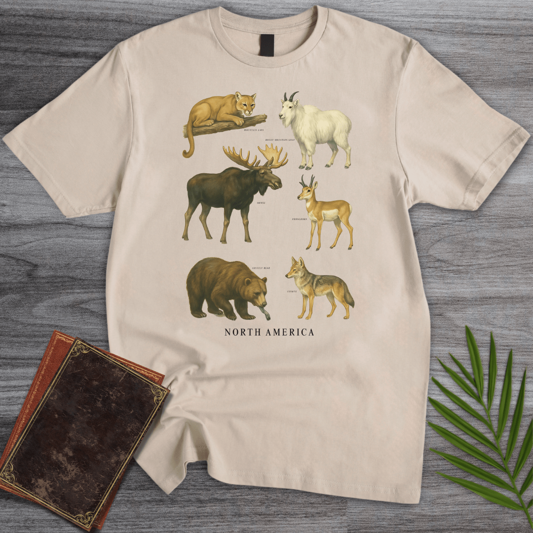 T-Shirt Sand / S Common North American Mammals T-Shirt
